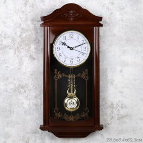 Часы настенные с маятником 60,3х28,5х8,4 см / WS-3013B /уп 6/