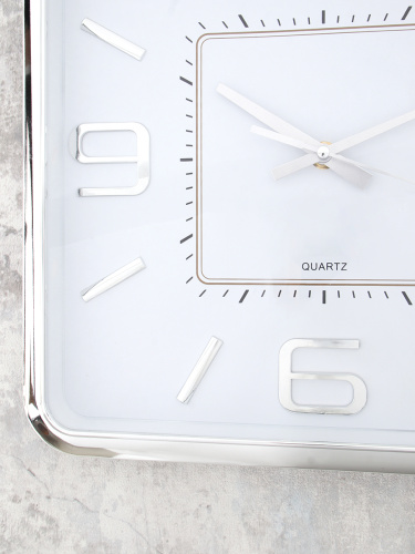 Часы настенные 30х30 см / WS-5733B /уп 20/серебро