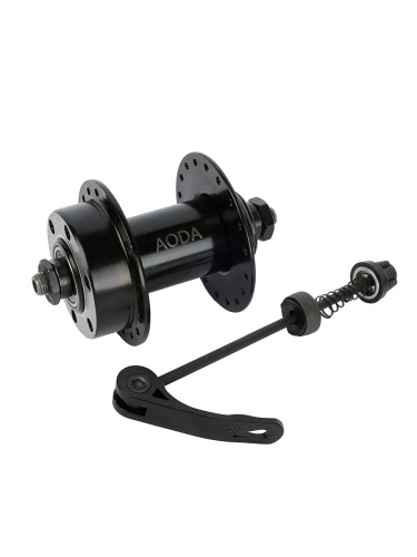 Передняя ступица, 100мм, disc-brake, 36 отверстия, пром подшипник ISO 600ZZ, сталь, эксцентрик, /AO-ST-FR36/черный/ уп 50