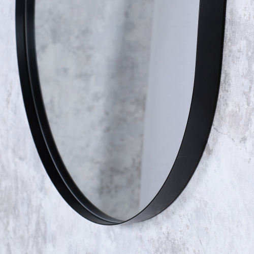 Зеркало в алюминиевой раме настенное 500х800 black / HLQW-AM01001 /уп 1/Небьющееся зеркало