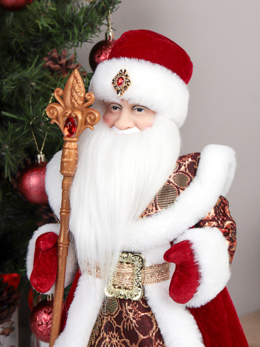 Фигурка Дед Мороз 40 см красный кафтан / DA48-16 /уп 18/музыкальный