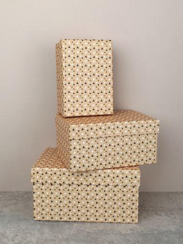 Коробка подарочная 3 штуки 22х15х11 см / 3367-2887 /уп 36/крафт