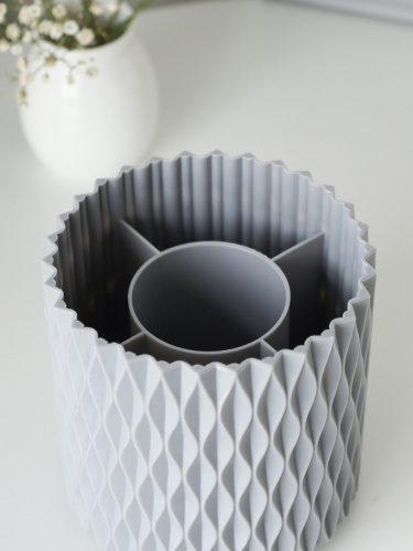 Органайзер подставка 12 см серый / K-012 /уп 96/вращающийся