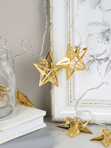 Гирлянда светодиодная 2 м 10 LED Звезда / GN10 /уп 100/