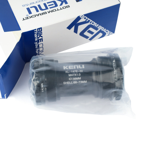 Каретка KENLI 68мм/73мм. Под ось 30мм. с промышленными подшипниками. Алюминий. /KL-147E-30/ уп50/