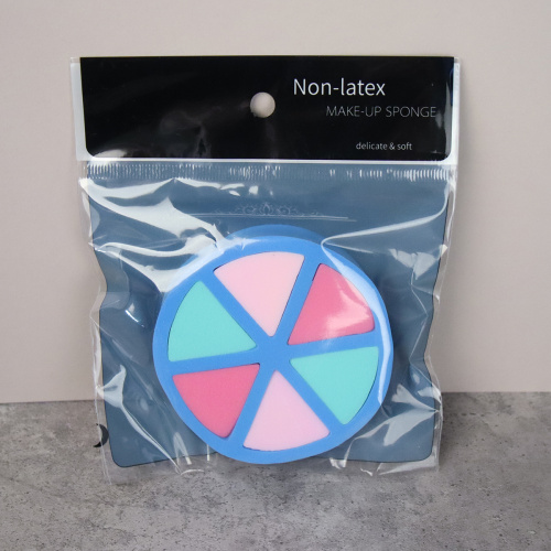 Спонж для макияжа набор 6 штук / GESSIE-7 /уп 20/250/726820