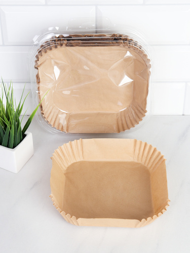 Формы для запекания бумажные маслостойкие Квадрат 16х4,5 см, набор 100 шт / FB-16-100-274 /уп 100/