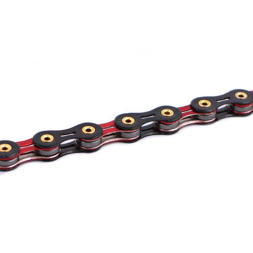 Велосипедная цепь SUMC 12 speed SX12SL Black Red 1/2"x11/128" 126L суперлайт 244 г (SHIMANO M9100 / KMC DLXC12) ГОСТ 30442-97 ISO 9633 /уп 10/