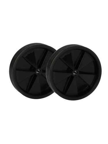 Комплект опорных колес с кронштейнами универсальный 12"-20" пластиковые колеса Черный 2шт/ HF-032-B / уп 30