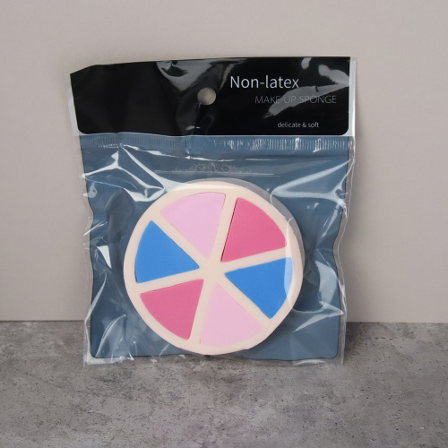 Спонж для макияжа набор 6 штук / GESSIE-7 /уп 20/250/726820