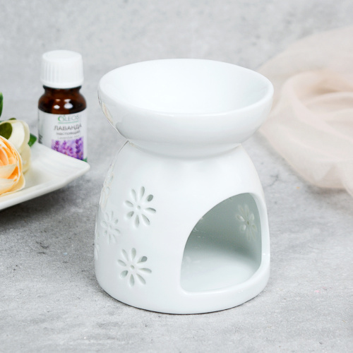 Аромалампа белая 9 см Цветок / XL-0004 /уп 4/120/