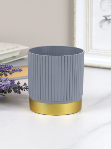 Кашпо пластик 10х10 см / S-914 /уп 288/