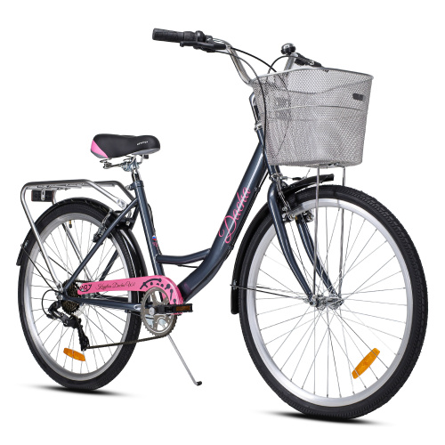 Велосипед городской 26" рама 17" 7sp KRYPTON DACHA W нежный розовый ЦВК