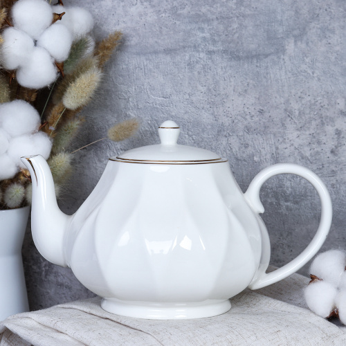 Чайник заварочный 800 мл / TC82-TP /уп 18/ Грани костяной фарфор