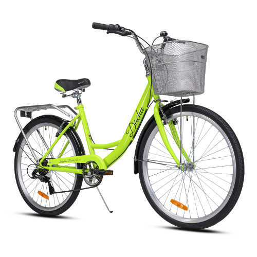 Велосипед городской 26" рама 17" 7sp KRYPTON DACHA W зелёный лайм ЦВК