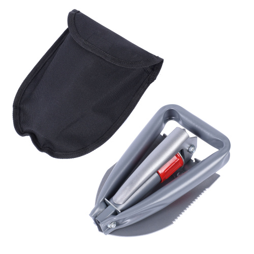 Лопата складная саперная ИРЕМЕЛЬ СПУТНИК-03 тол.1.5мм, дл.46.5см, лезвие 15.5x11.2см, термообр. углерод. сталь, 42-46°HRC, алюм. ручка, чехол/уп18