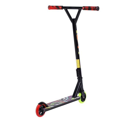 Самокат трюковый дека 98х480мм колёса PU-AL110мм руль 490мм  CYBERTECH / GT300AY/БК/уп 10/