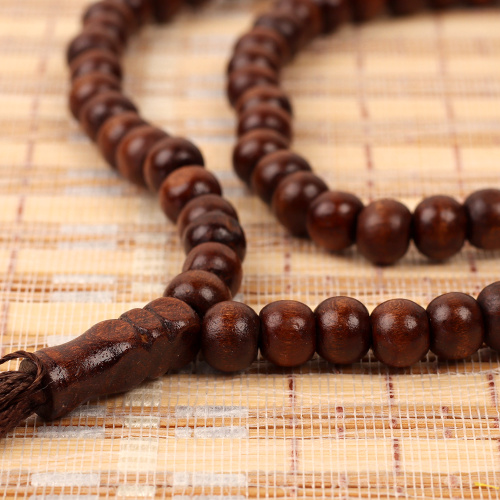 Четки мусульманские 99 бусин 8мм / MА52 /уп 12/300/ коричневый