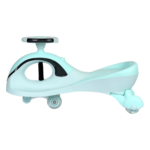 Толокар COMIRON QT-8098/светящиеся полиуретановые колеса 90 мм/ Голубой/уп4