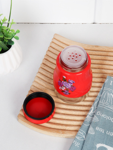 Емкость для специй / JY1035 /уп 144/ красная