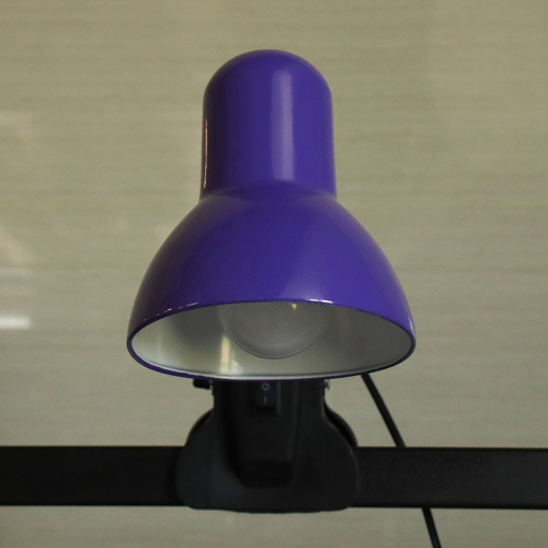 Светильник настольный на прищепке фиолетовый / 108BXIAO-6 / Ex27 /уп 70/