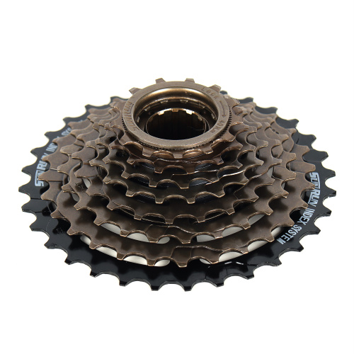 Трещотка SUNRUN FW-8I, 8 скоростей, 13-32T, индексная, коричневая/32T ED чёрный /уп 50/