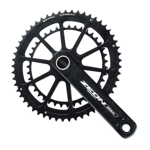 Система шатунов ZEON IMPERIAL, звёзды алюминиевые 39/53Т, шатуны 172,5 мм, кованый алюминий 6061-T6,  вес системы 740 г /уп 10/