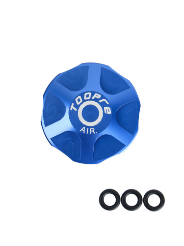 Крышка короны вилки MTB велосипеда. TOOPRE FC-001. Размеры: 33х33х8.3мм. Совместима с вилками: Manitou/X-Fusion/Fox/DT/Rockshox. Алюминий. Синий