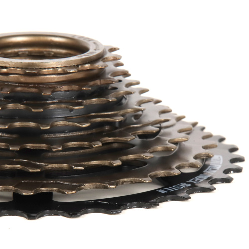 Трещотка SUNRUN FW-8I, 8 скоростей, 13-32T, индексная, коричневая/32T ED чёрный /уп 50/