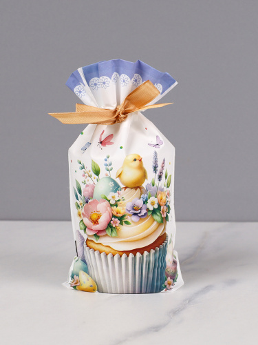 Мешочек подарочный набор 50 штук 15х23 см Пасха / YI1523-31 /уп 30/Цыпленок