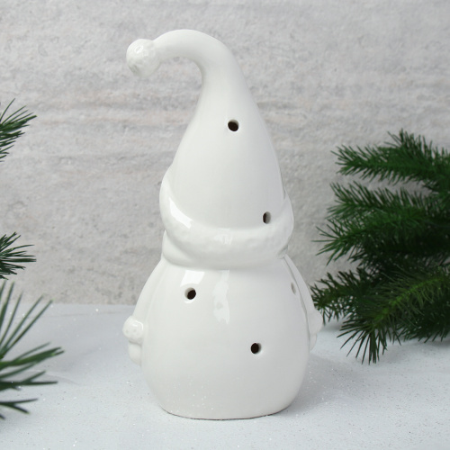 Фигурка Снеговик с подсветкой 17 см новогодний / YZ23650 /уп 64/LED