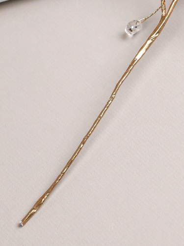 Ветка декоративная стеклярус 31 см / CW0427-16 /уп 733/