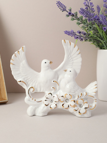 Статуэтка Голуби 12 см / B2861 /уп 48/