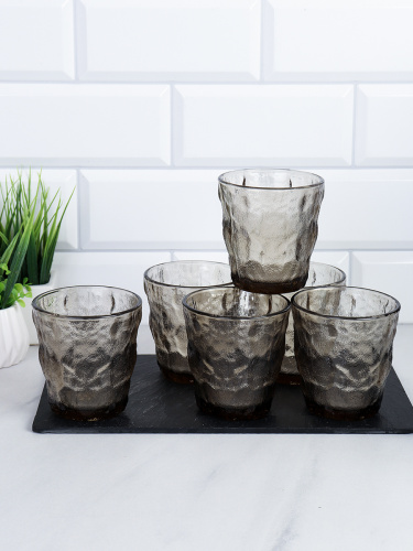 Стакан 6 штук 300 мл АйсКом дымка / KB047-1S /уп 8/ низкий