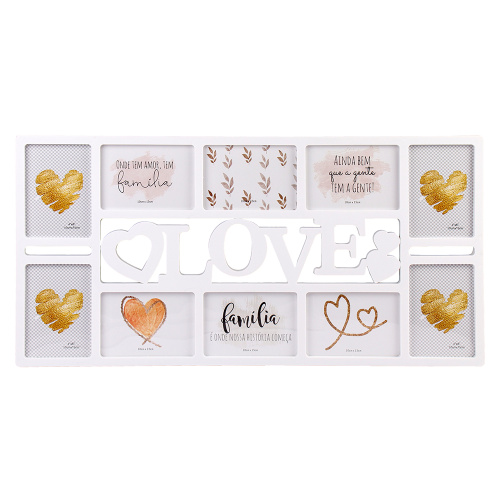 Фоторамка коллаж Любовь 73х39 см / KS802-1 /уп 24/10 фото белая