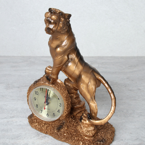 Часы статуэтка Тигр 23x17 см / 2411 /уп 24/