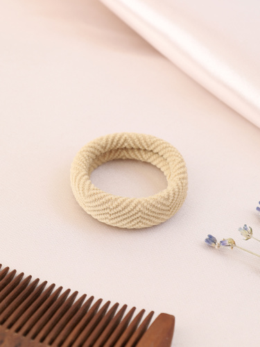 Резинка для волос / NSAL-23F /уп 100/бежевая