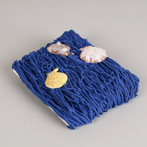 Сеть декоративная 1х2 м синяя с ракушками / B331 /уп 100/