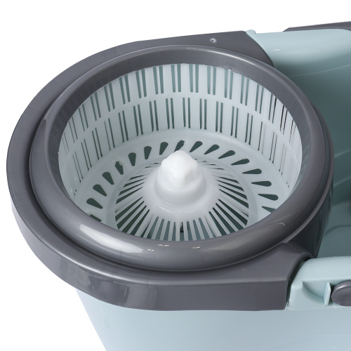 Ведро с отжимом и шваброй центрифуга пластик зелен /NHE-48/1с/ уп 25/ 2 насад