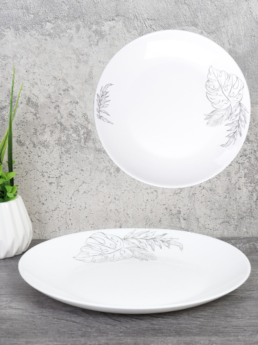 Тарелка плоская 190 мм Евро Дэй / FLYGP75 (24203) /уп 48/ Листья графика