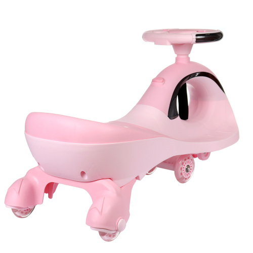 Толокар COMIRON QT-8098/светящиеся полиуретановые колеса 90 мм/ Розовый/уп4