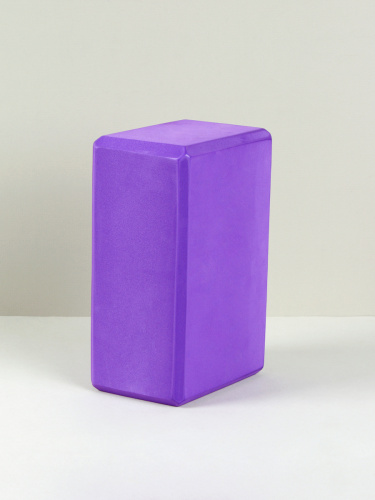 Блок для йоги и фитнеса спортивный 23*15*10 см / YJZ590/1 /уп 50/ фиолетовый