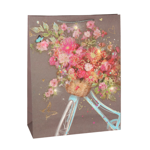 Пакет подарочный 31x40x12 Цветы / 24817L /уп 12/360/