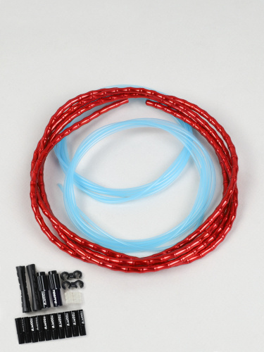 Комплект рубашка и направляющие велосипеда с технологией Fish Bons повышенной прочности. Рубашка/2 направляющие/наконечники/зажимы. TOOPRE. Красный