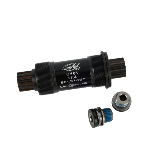 Каретка ISIS drive KENLI картриджная 68мм/113мм-10T, пром.подшипники /KL-09D/ FINISH: BLACK. CRMO./ уп50/