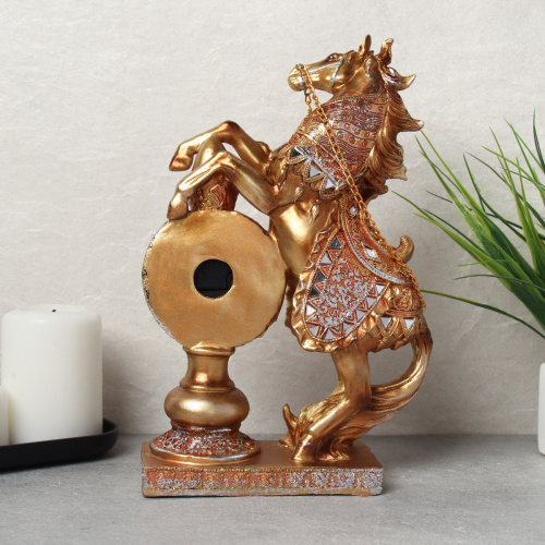Часы статуэтка Лошадь 24 см / 28157-4 /уп 24/ символ года 2026