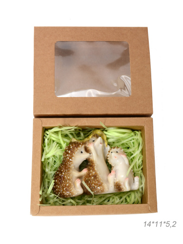 Коробка подарочная складная 14х11х5,2 см / B688-1 /уп 50/600/крафт