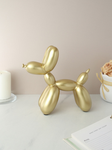 Статуэтка Собака 20х19 см шариковая / A26-Q1923A /уп 18/золото