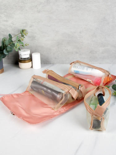 Косметичка 22х53 см розовая / XN-023PN /уп 150/