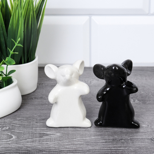 Набор для специй 2 предмета Мышки Инь Янь  / 102 /уп 144/ 